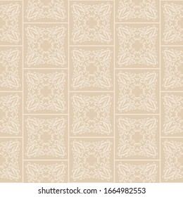 Floral pattern, tiles. Seamless background. Wallpaper texture, vector image