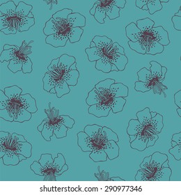 Floral pattern with tropical flowers.