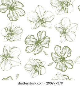 Floral pattern with tropical flowers.