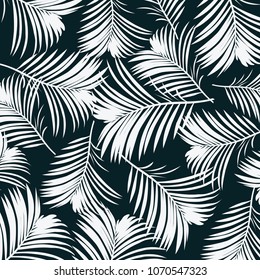 Floral pattern with tropical leaves