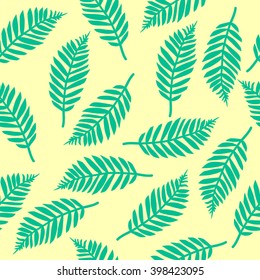  floral pattern. tropical palm leaves seamless background.