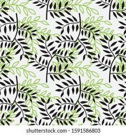 floral pattern in two colour. black and green