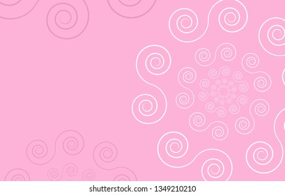Floral Pattern Vector Background. Abstract Illustration of circular formation of smooth flourishes.