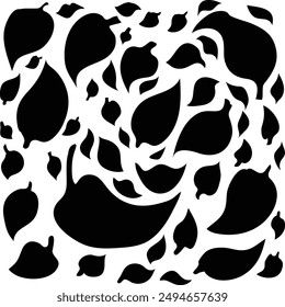 Floral Pattern Vector Black and White