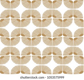 Floral pattern vector. Gold flower background.