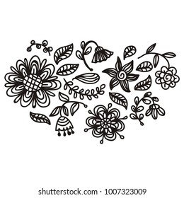 Floral pattern. Vector illustration.