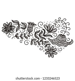 Floral pattern. Vector illustration
