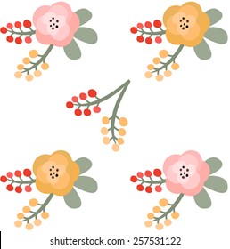 Floral pattern. Vector illustration