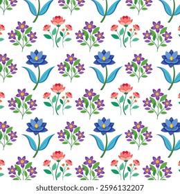 Floral Pattern Vector Illustration - Cartoon, Clipart and Line Art Design