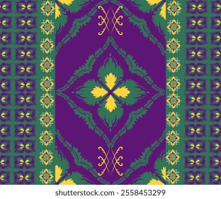 Floral Pattern - Vector Illustration for Elegant Textile ,C l a s s i c D a m a s k .