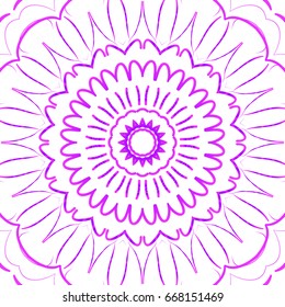 Floral pattern. vector illustration. hand drawn henna india tribal paisley background. purple color