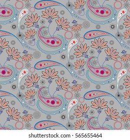  floral pattern. Vector illustration. summer,retro fashion colorful