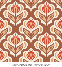 Floral pattern. Vector seamless pattern. Wallpaper sample. Vintage