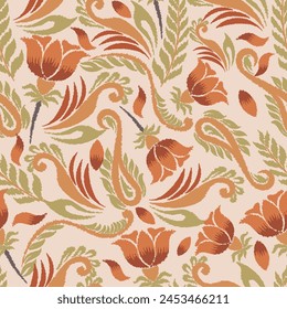  floral pattern in vector, suitable for fabric, clothing, covers, motifs, wallpaper, etc.