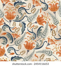 floral pattern in vector, suitable for fabric, clothing, covers, motifs, wallpaper, etc.