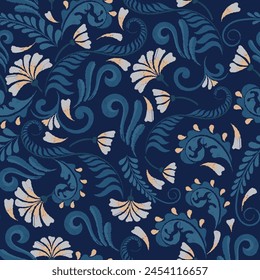 floral pattern in vector, suitable for fabric, clothing, covers, motifs, wallpaper, etc.