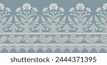 Floral pattern vector with two colors. Wallpaper design, paper wrapping, background, fabric. Vector seamless pattern with decorative climbing flowers.