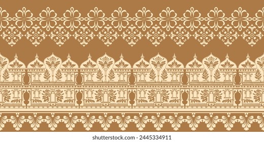 Floral pattern vector with two colors. Wallpaper design, paper wrapping, background, fabric. Vector seamless pattern with decorative climbing flowers.