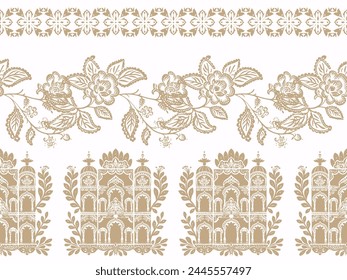 Floral pattern vector with two colors. Wallpaper design, paper wrapping, background, fabric. Vector seamless pattern with decorative climbing flowers.