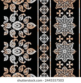 Floral pattern vector with two colors. Wallpaper design, paper wrapping, background, fabric. Vector seamless pattern with decorative climbing flowers.