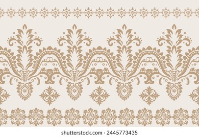 Floral pattern vector with two colors. Wallpaper design, paper wrapping, background, fabric. Vector seamless pattern with decorative climbing flowers.