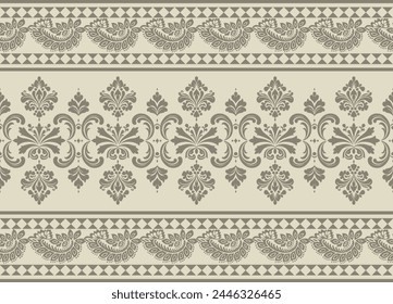 Floral pattern vector with two colors. Wallpaper design, paper wrapping, background, fabric. Vector seamless pattern with decorative climbing flowers.