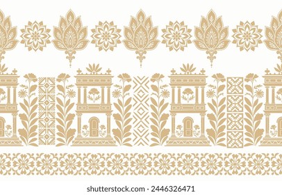 Floral pattern vector with two colors. Wallpaper design, paper wrapping, background, fabric. Vector seamless pattern with decorative climbing flowers.