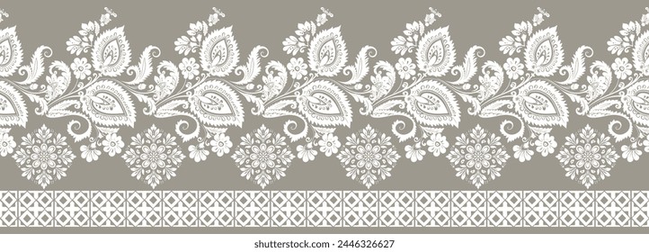 Floral pattern vector with two colors. Wallpaper design, paper wrapping, background, fabric. Vector seamless pattern with decorative climbing flowers.