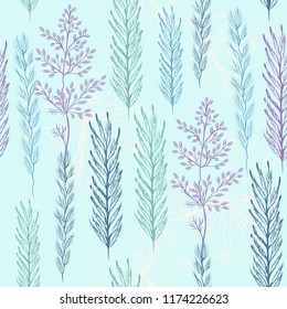 Floral pattern vector vintage elegant style with plants