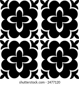 floral Pattern. Vectorized Scrolled Corner Design, elements used in design.