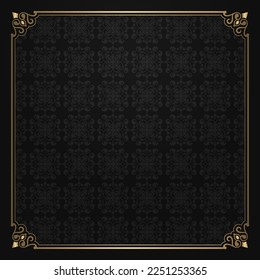 floral pattern, with vintage frame