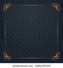 floral pattern, with vintage frame