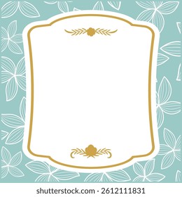 Floral Pattern and vintage frame or label background with ornaments. for fancy letter, note, announcement, media social page. editable
