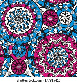 floral pattern in vintage style