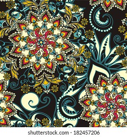 floral pattern in vintage style