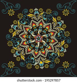 floral pattern in vintage style