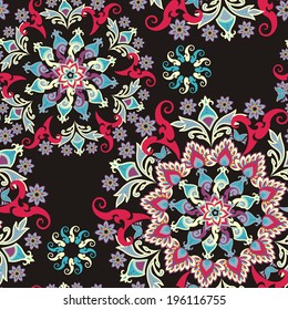 floral pattern in vintage style