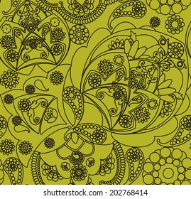 floral pattern in vintage style