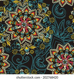 floral pattern in vintage style