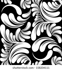 floral pattern. Vintage vector illustration.