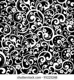 Floral pattern. Vintage vector illustration.