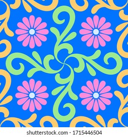 Floral pattern for vintage wallpaper