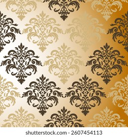 Floral pattern. Vintage wallpaper in the Baroque style. Seamless vector background. Classical luxury old fashioned damask Ornament for fabric, wallpaper, packaging. Ornate Damask flower ornament