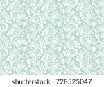 Floral pattern. Wallpaper baroque, damask. Seamless vector background. Blue and white ornament