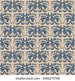 Floral pattern. Wallpaper baroque, damask. Seamless vector background