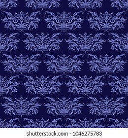 Floral pattern. Wallpaper baroque, damask. Seamless vector background