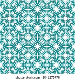 Floral pattern. Wallpaper baroque, damask. Seamless vector background
