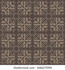 Floral pattern. Wallpaper baroque, damask. Seamless vector background