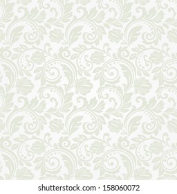 Floral Pattern. Wallpaper Baroque, Damask. Seamless Vector Background.