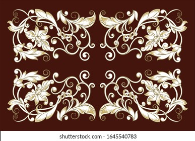 Floral pattern. Wallpaper baroque, damask. Seamless vector background